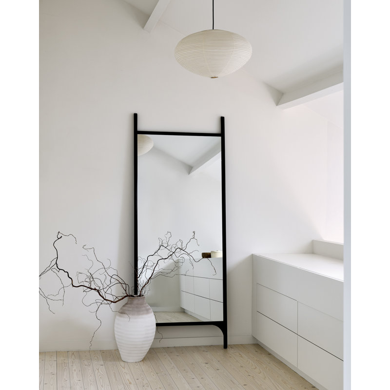 Polished Imperfect Mirror, 75" x 22", Black