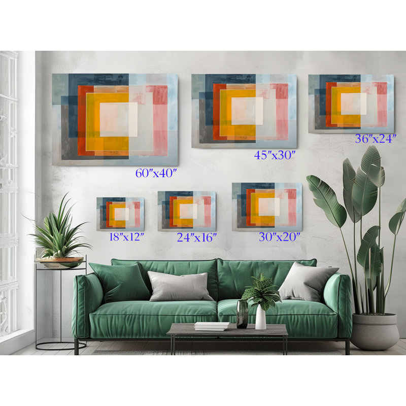 Reproduction de peinture de formes abstraites colorées, art mural moderne pour la maison et le bureau, reproduction de peinture