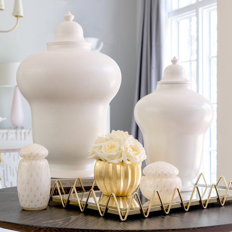 Ric Rac Tray-Gold W/Antique Mirror
