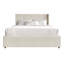 PLATE-FORME KING SINGE KING SÉLEVÉE EN VELOURS BEIGE-126672263-126672267