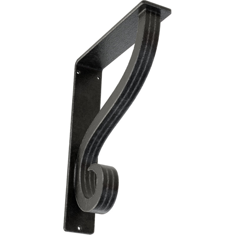 Support simple en fer forgé Ashford, Étain antique, H 10 po x l 2 po x P 7,5 po