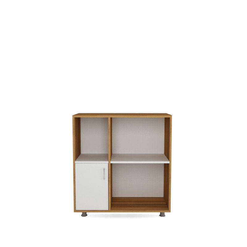 Fakhri 100cm W Manufactured Wood Shelving Unit, Oak/White