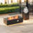 42" Rectangular Propane Fire Pit Table LED Outdoor Patio Backyard Gas Firepit Table with Golden Light Strip, 50,000 BTU Burner, Tank Storage, Glass Wind Guard, Lid and Protective Cover, Outdoor Gas Fire Pit, Patio Fire Pit Table, Backyard Fire Pit-1840370070