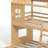 House-Style Wooden Bunk Bed with Slide, Storage Shelves & Wardrobe-125006246
