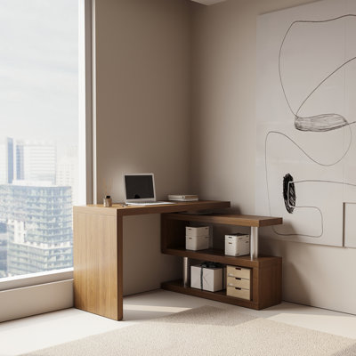 Modern 47"L Swivel Top Desk
