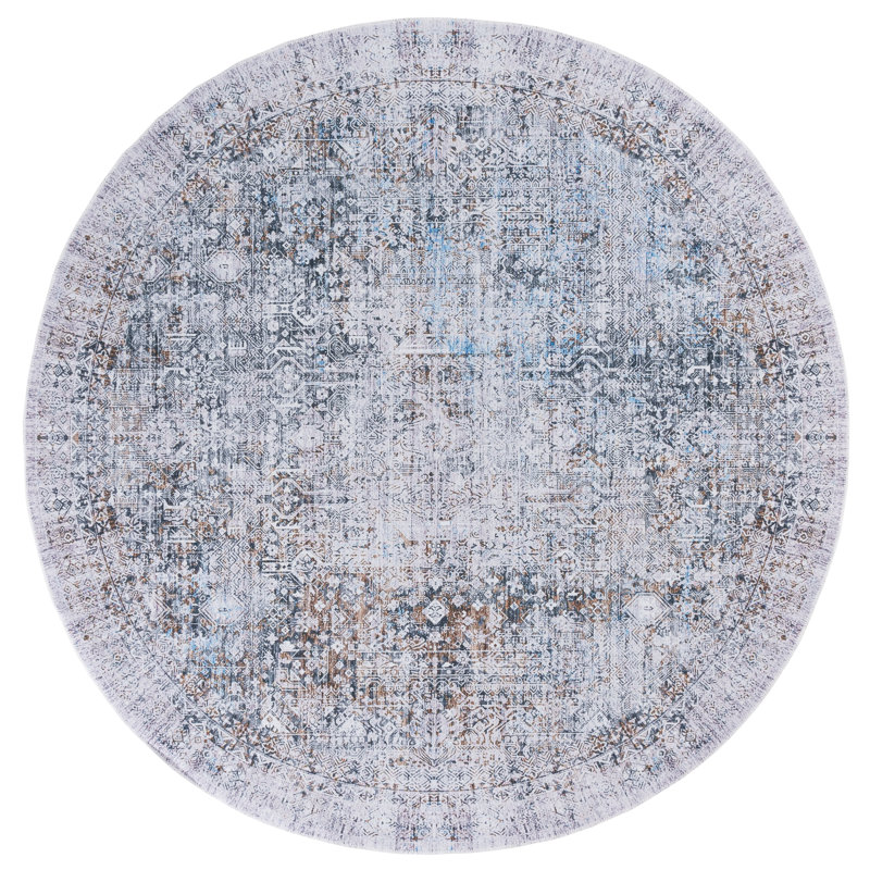 Jera Performance Machine Washable Oriental Rug, Round 6'
