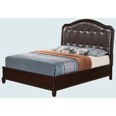 Transitional Cappuccino Queen Bed