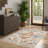 Medallion Foldable Washable Area Rug – Yellow/Blue-2144714917