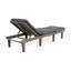Fauteuil inclinable d'extérieur en bois avec coussin