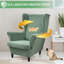 Housse extensible 2 pièces pour fauteuils à oreilles - Housse de canapé en jacquard spandex avec fond élastique-1728352924