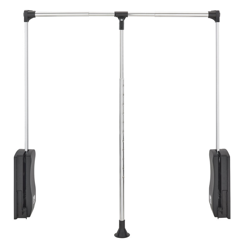 Solution d'organisation à tringle rétractable et réglable Rev-A-Shelf pour systèmes de rangement de garde-robe sur mesure