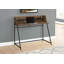 Bureau d'ordinateur, bureau personnel, ordinateur portable, tablettes de rangement, L 48 po, travail, métal stratifié brun, contemporain, moderne-535061381-535061498
