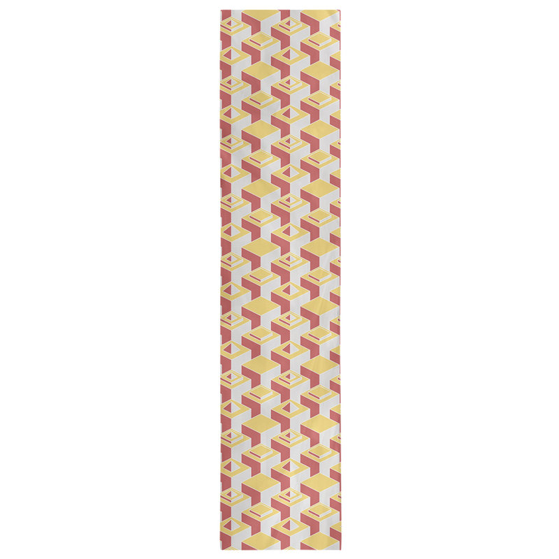 Chemin de table Classic Skyscrapers, 16 po x 90 po, Jaune / rouge