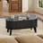 Lyra Lift Top Coffee Table with Storage, Modern Black Oval Wood Coffee Table for Living Room,38.6"W x 18.9"D x 18.5"H-366219146