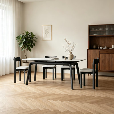Modern Simple Slab Rock Rectangle Dining Table