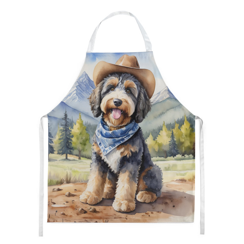 Tablier de bienvenue Bernedoodle Cowboy