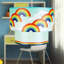 20cm H Plastic Drum Pendant Shade ( Uno ) in Rainbow