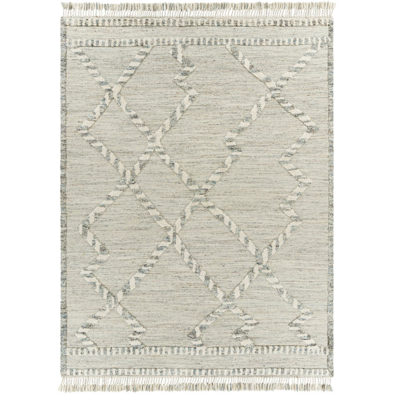 Hand Knotted Wool Moroccan Area Rug, Rectangle 8' x 10'
