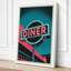 Neon Diner Sign Retro - Wrapped Canvas-219879051-219879090