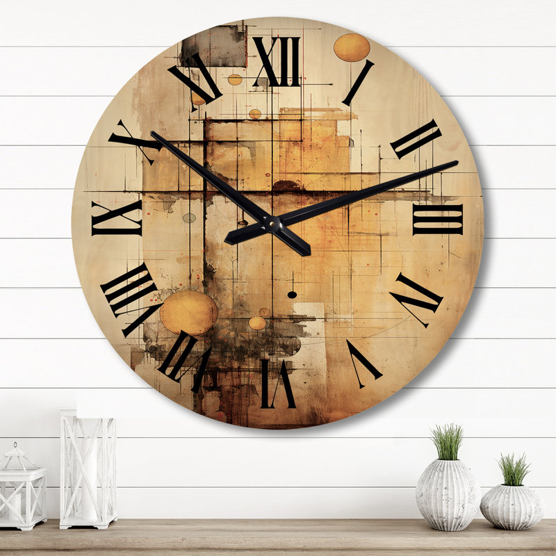 Pontius Solid Wood Wall Clock, Large