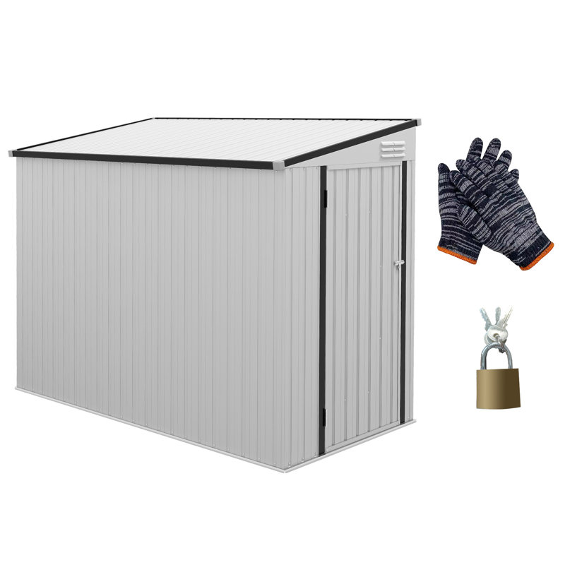 Remise de rangement extérieure en métal 4 pi x 6 pi Outsunny, H 72,8 po x l 51,3 po x P 92,5 po