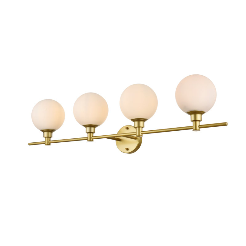 Carmie Dimmable Vanity Light, Brass, 4 Lights