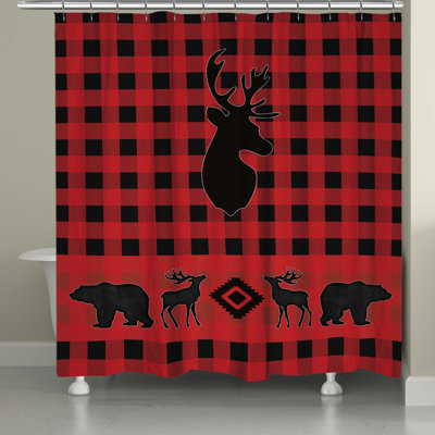 Rideau de douche simple Lilly-Anne Gingham