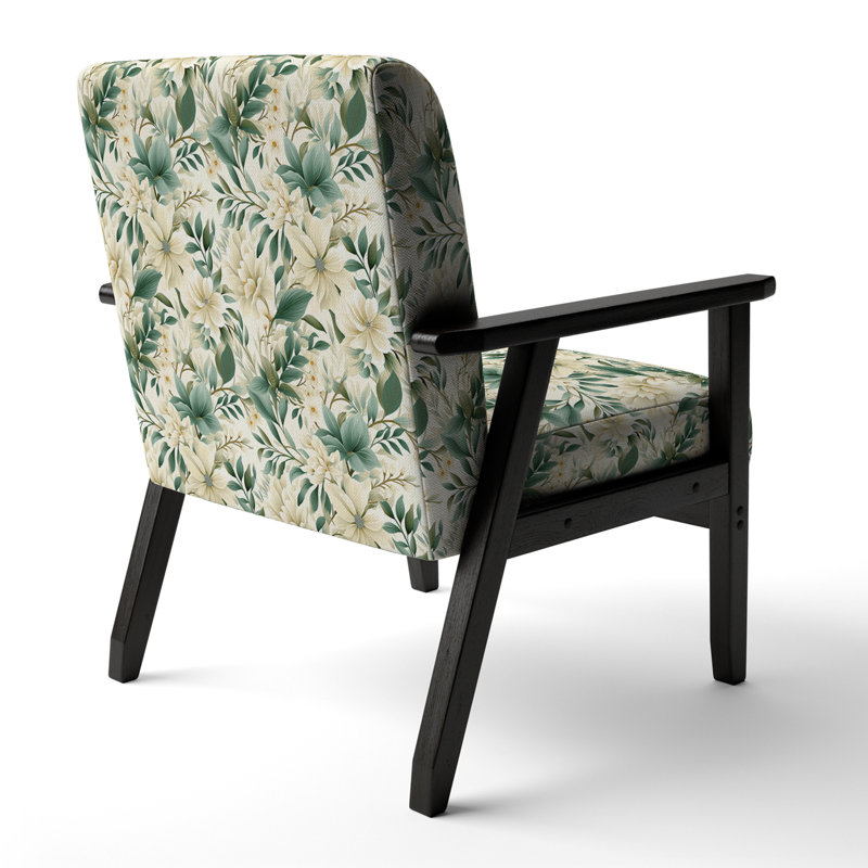 Motif Subdued Oasis Boho - Chaise rembourrée de style campagnard, fauteuil d'appoint rustique floral