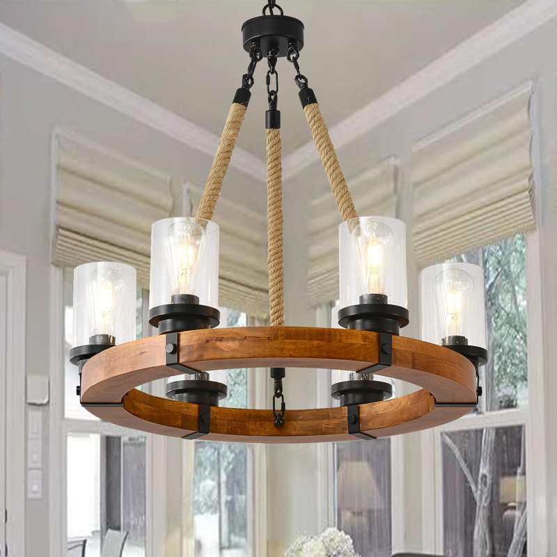 Lustre Rustic Wagon Wheel