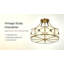 Suspension vintage avec abat-jour blanc et structure en métal doré, idéale pour la chambre, la salle à manger, le salon et l'entrée. Ampoules E26 (4 ampoules non comprises).