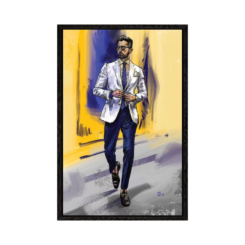 Men's Style IV by Sunflowerman - Gallery-Wrapped Canvas Giclée on Canvas, Black Floater Framed, 66.04 cm H x 45.72 cm W