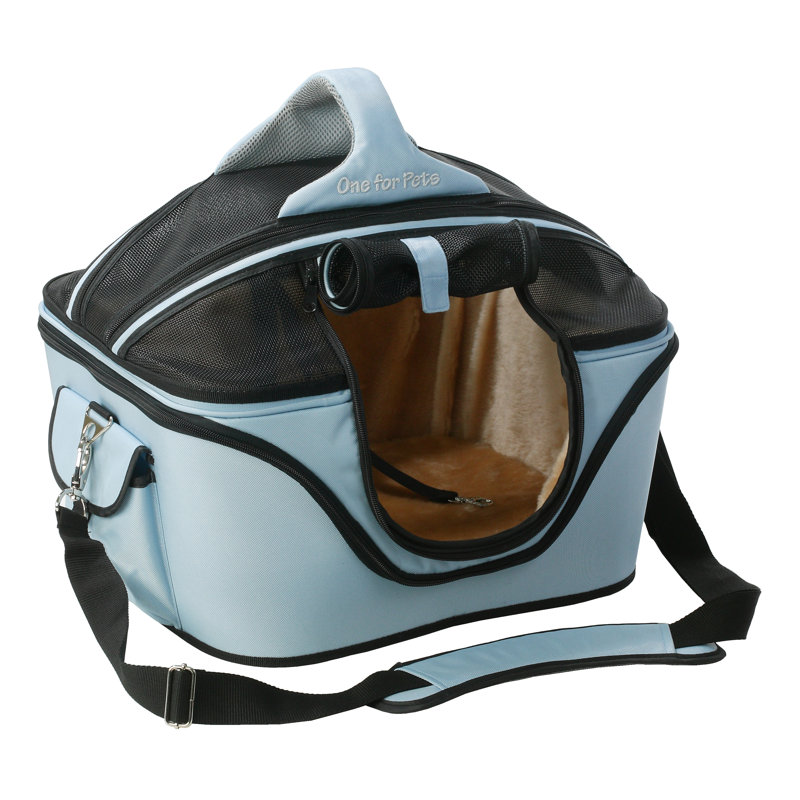 Sac de transport pour animaux Pewitt Cozy, Grand (H 14 po x l 18 po x P 14,5 po), Bleu puissant