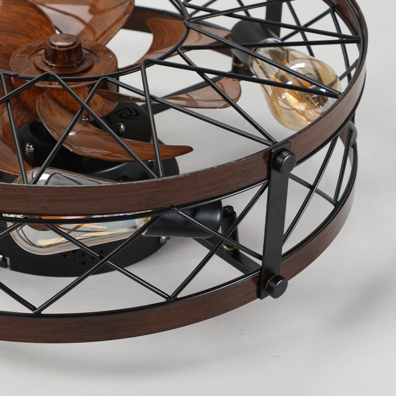 Ventilateur de plafond avec lumières DEL Jauneta