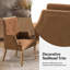 Ensemble de 6 chaises de salle à manger Ponce Noble de style ferme, capitonnées, avec pieds en bois massif, largeur 57 cm (22,5 po).-474215328-474215334