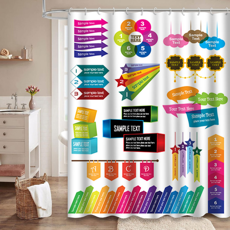 Rideau de douche avec 12 crochets, L 72 po x l 78 po