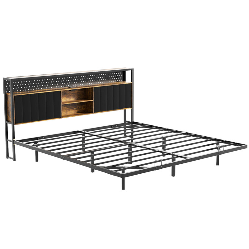 Metal Storage Bed, Kingsize (5')