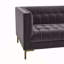 Causeuse en velours Isaac - gris