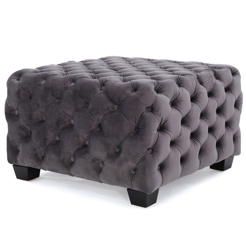 Velours gris de style moderne avec touche décorative, l 29,77 po x P 18,72 po, largeur, profondeur, hauteur