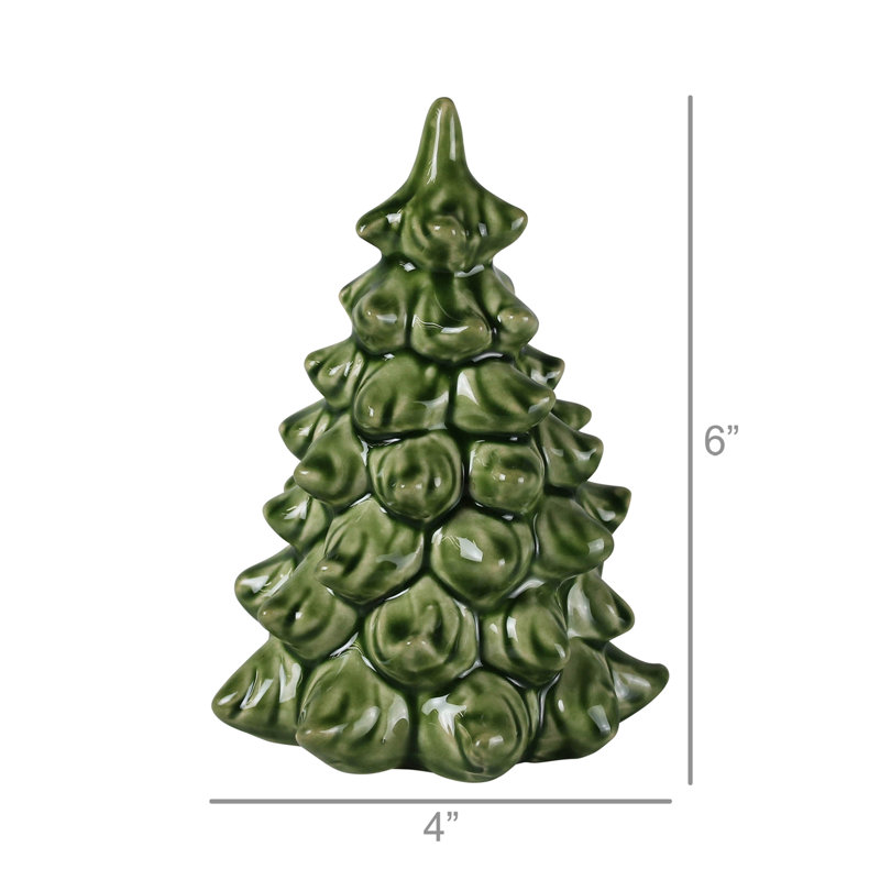 Lindyn Christmas Tree Figurine, 6" H x 4" W x 4" D