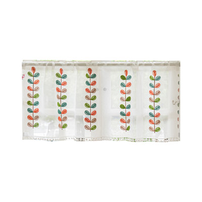 Rideaux à motif floral en coton avec crochetage à la main avec des fenêtres de cuisine et de salle de bain kbndieu