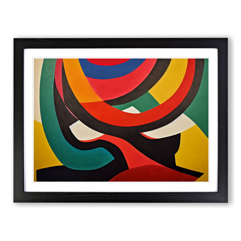 XH1022-6359X Mystical Abstract - Single Picture Frame Print, 46cm H x 64cm W x 2cm D, Black 