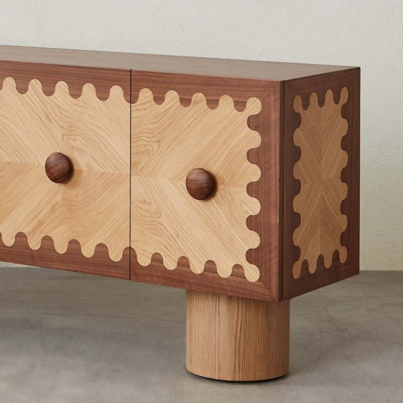 Buffet rétro en bois massif