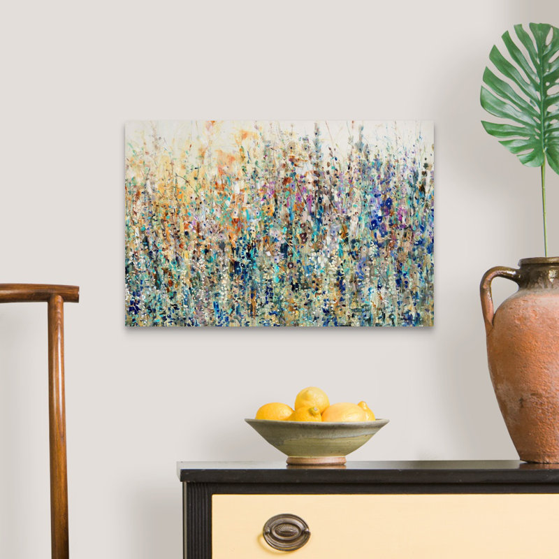 « Thicket Wildflowers » peinture sur toile, Toile tendue, 16 po x 24 po, Sans cadre