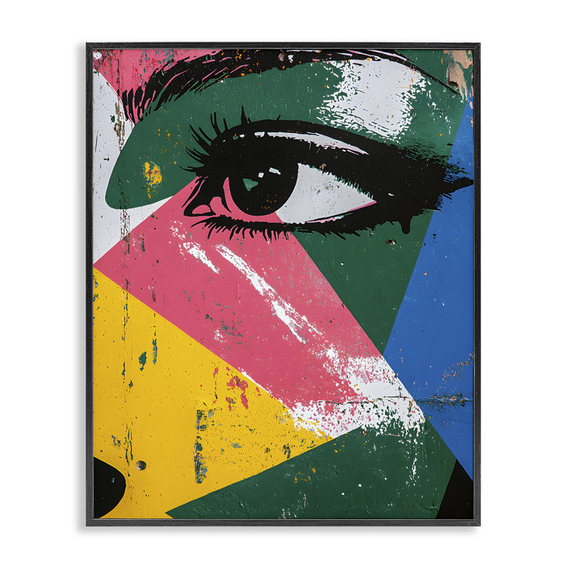 «Fragments of Face», conception de giclée par Walker Noble, H 20 po x l 16 po, Giclée encadrée noir minuit