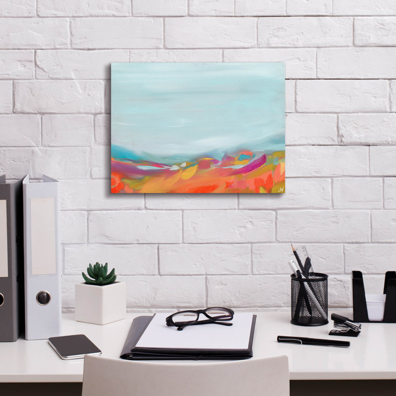 «Aqua Sky» par Jenny Westenhofer, H 12 po x l 16 po x P 0,75 po