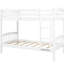 Lit simple au-dessus d'un lit superposé en blanc - fabrication solide pouvant accueillir plusieurs utilisateurs