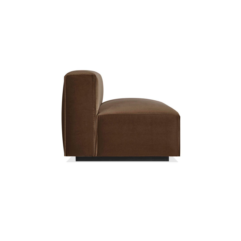 Cleon Sofa, Coffee Velvet Polyester Blend