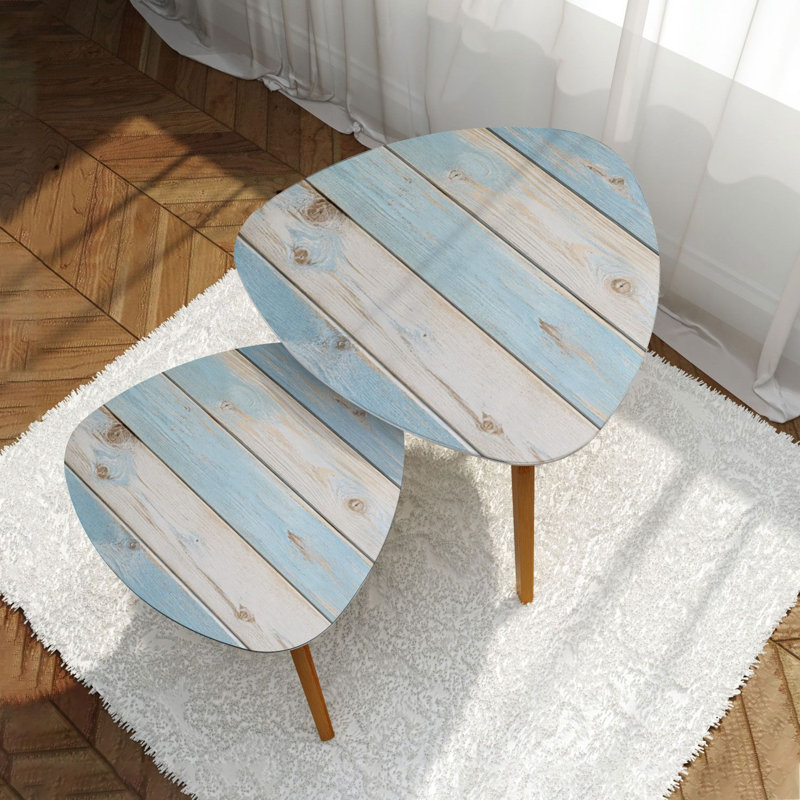 Ensemble de 2 tables basses gigognes Triangle