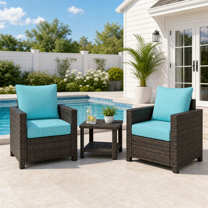 Inch Outdoor Chair Cushion Set, 26"x23", Teal