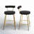 Kayson 25.5" Gold Swivel Upholstered Counter Stools-1129021417